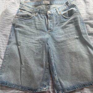 Agolde Sky Blue Denim Shorts